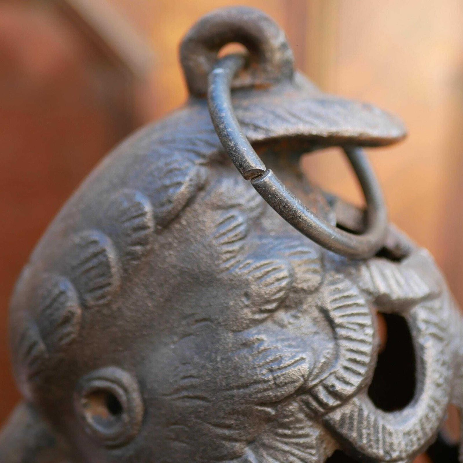 Japanese Antique Cast Iron Parrot Lantern Garden Hanging Candle Holder Patio Light Decorative Garden Lighting photo buy