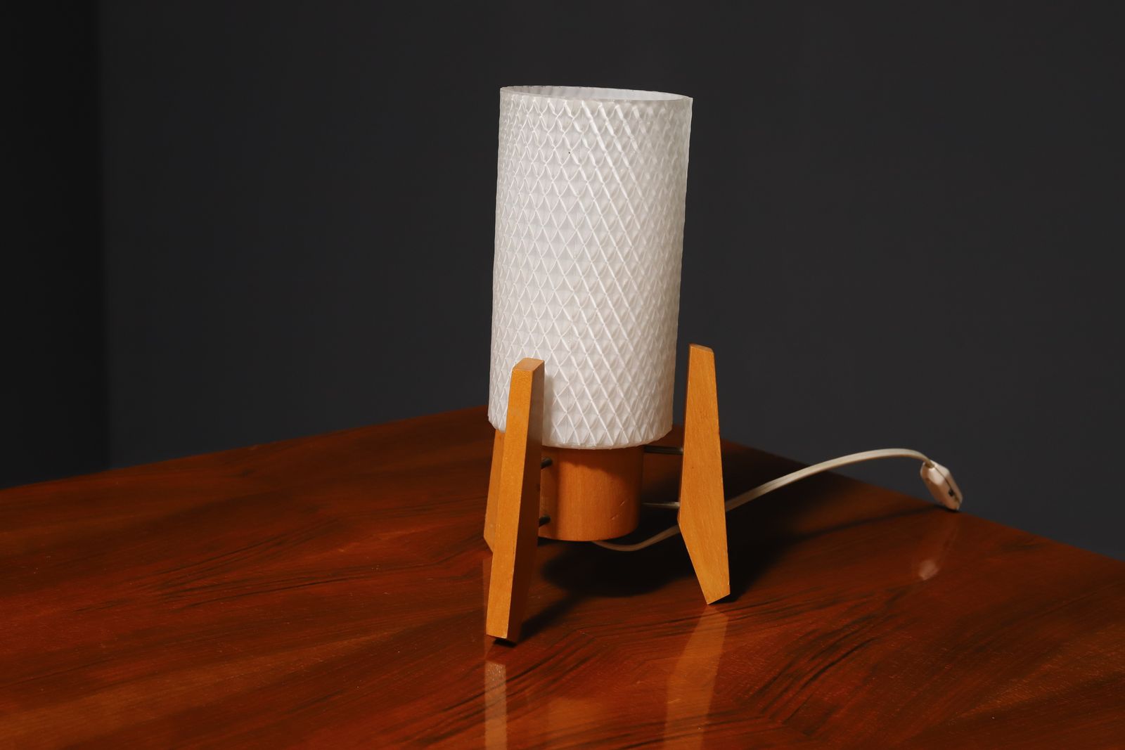 Mid Century Rocket Desk Lamp By Drevo Humpolec, Czechoslovakia, 1960´S