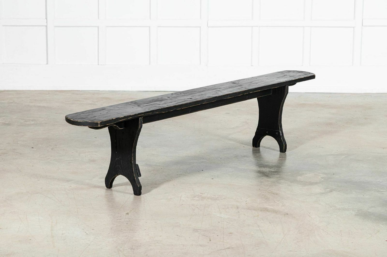 Pair 19thc French Oak & Pine Ebonised Benches photo vinterior