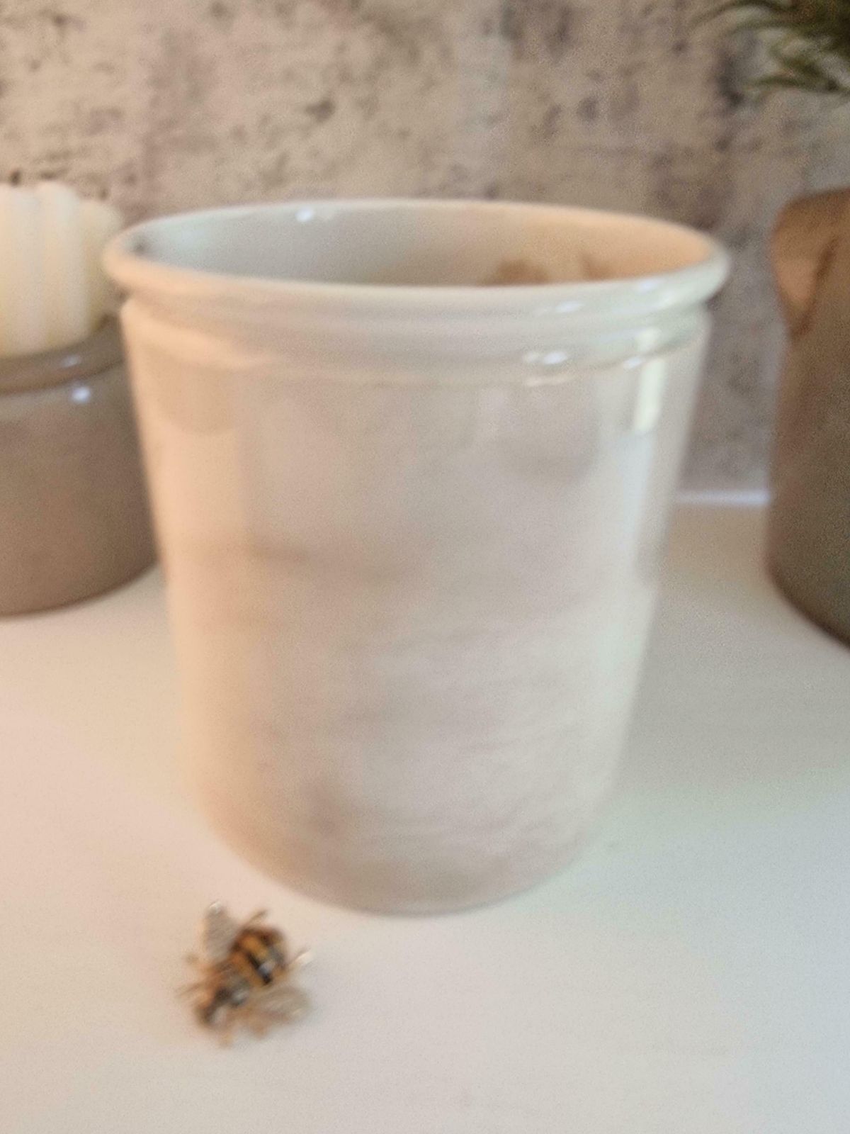 Antique French Ceramic Jar, Antique Jules Vieillard Bordeaux 1800s Jar, Antique Tea Stained Ceramic Storage Jar, Kitchen Storage Jar photo for sale