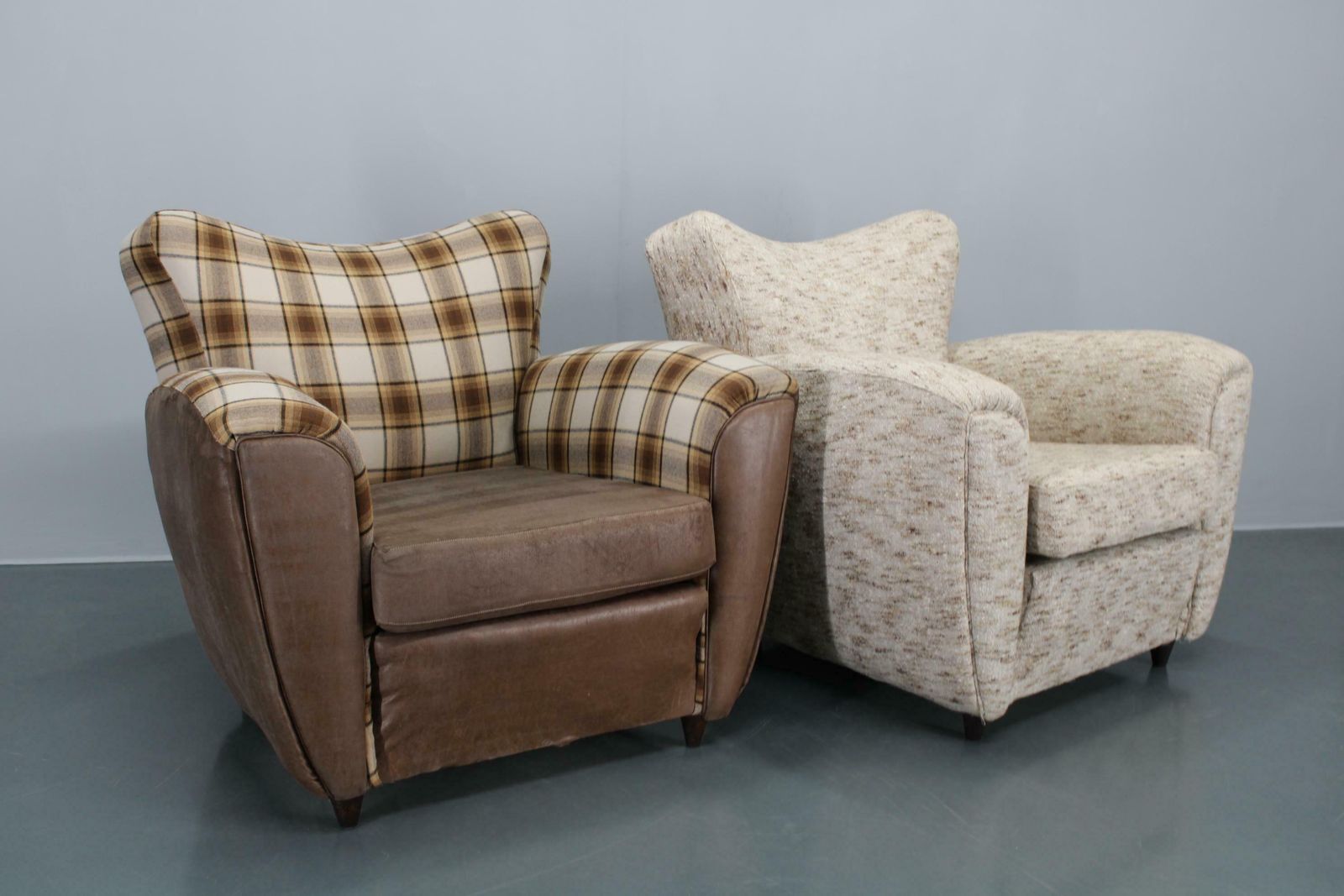 1940s Pair Of Large Italian Club Armchairs photo for sale