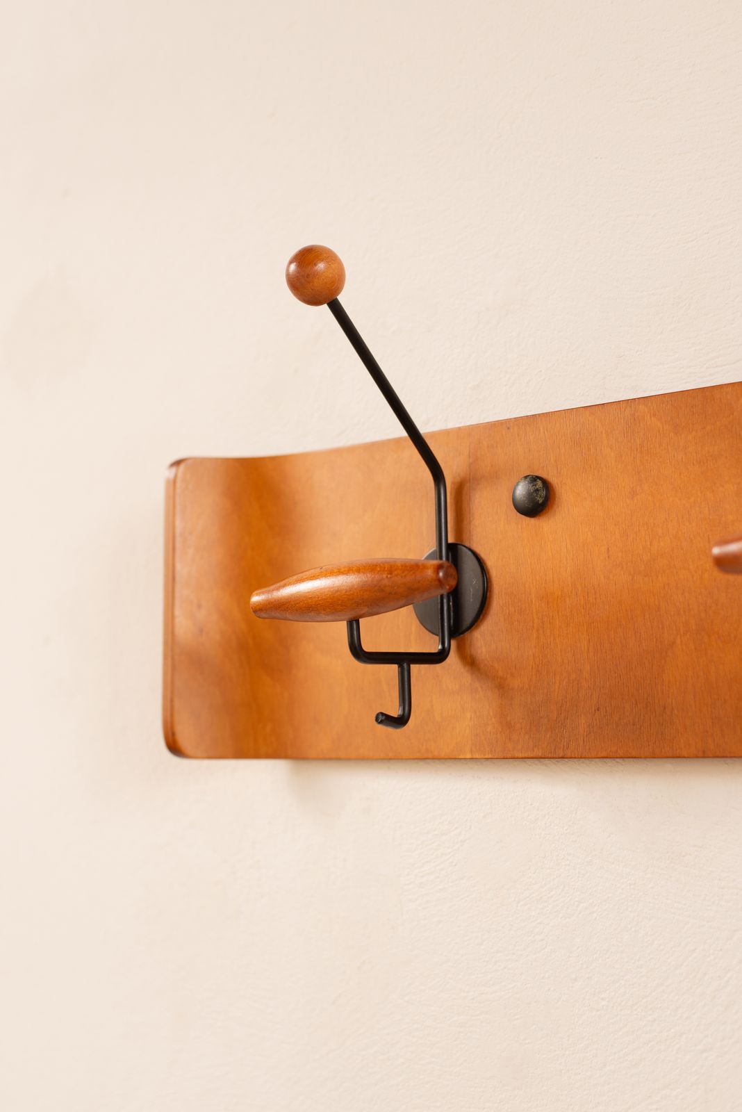 Mid Century Wood & Metal Coat Hook (Individually Priced) photo Furniture