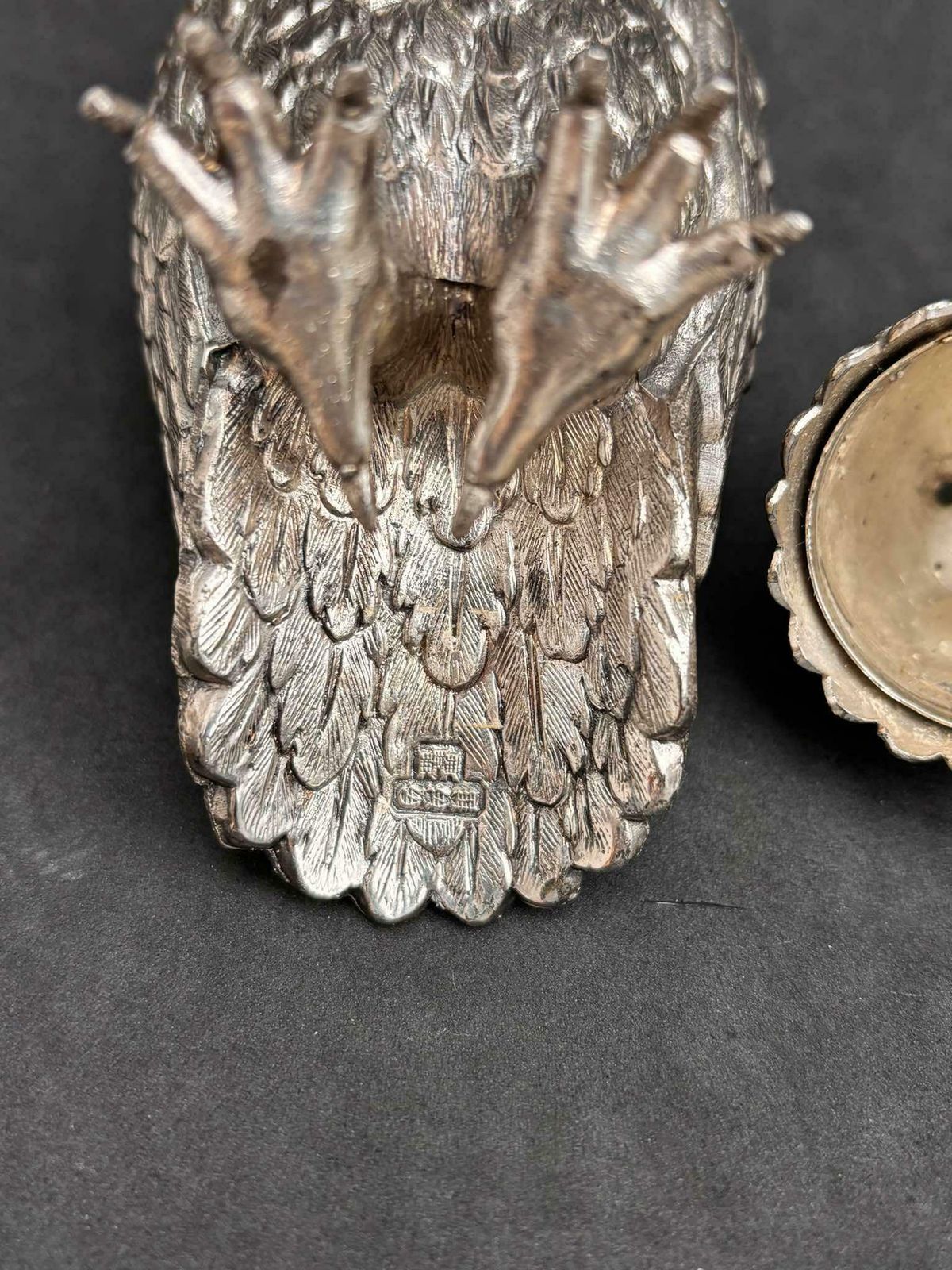 photo furniture Verzilverde Uil Zoutstrooier Van Corbell – Groot Model Met Glazen Ogen – Engels Verzilverd Dierenfiguur, Cadeau Voor Uilenliefhebbers