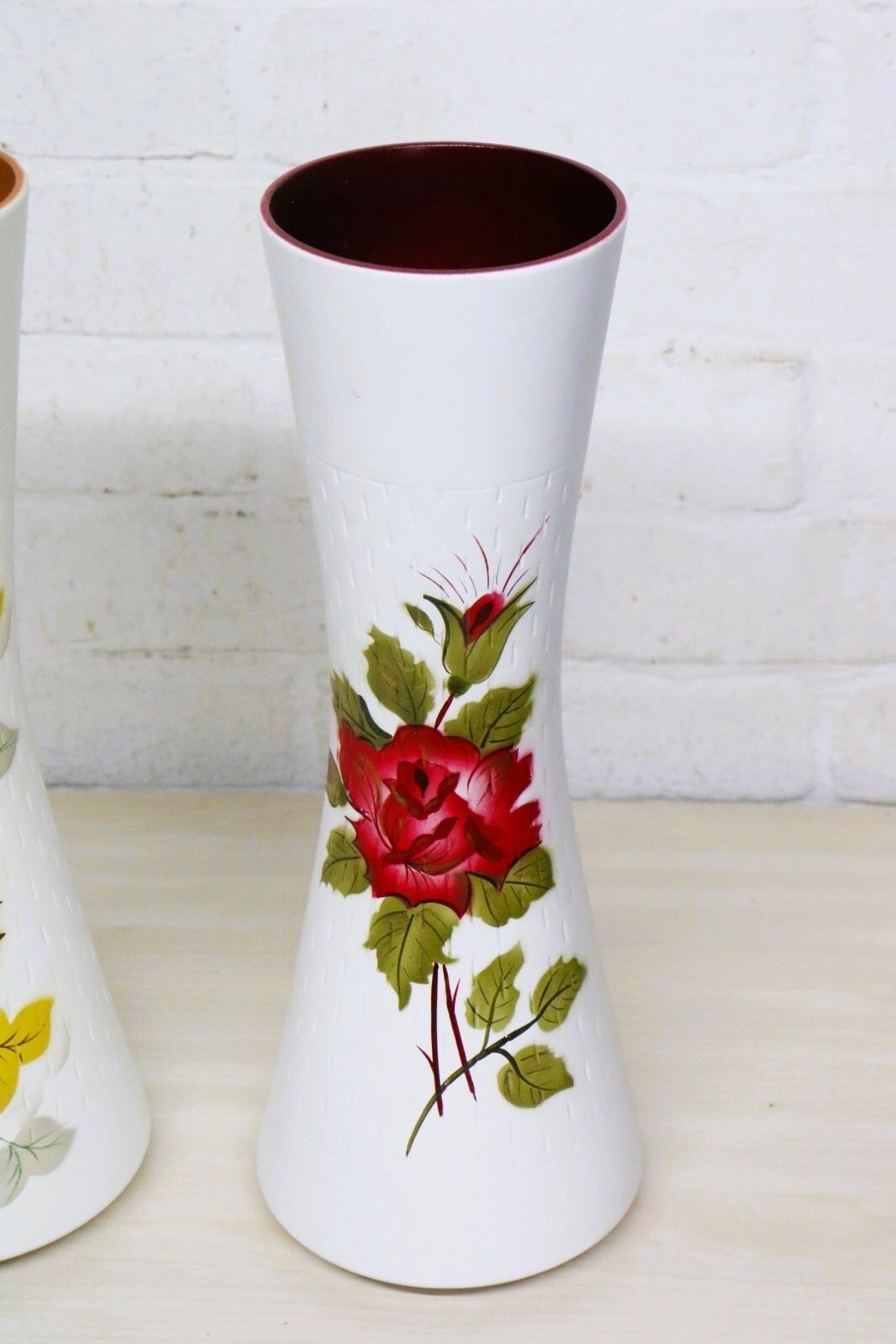 Two Large Ellgreave Vases 1960's Ceramic Mid Century Modern Kitsch  Vgc For Age photo 128.0
