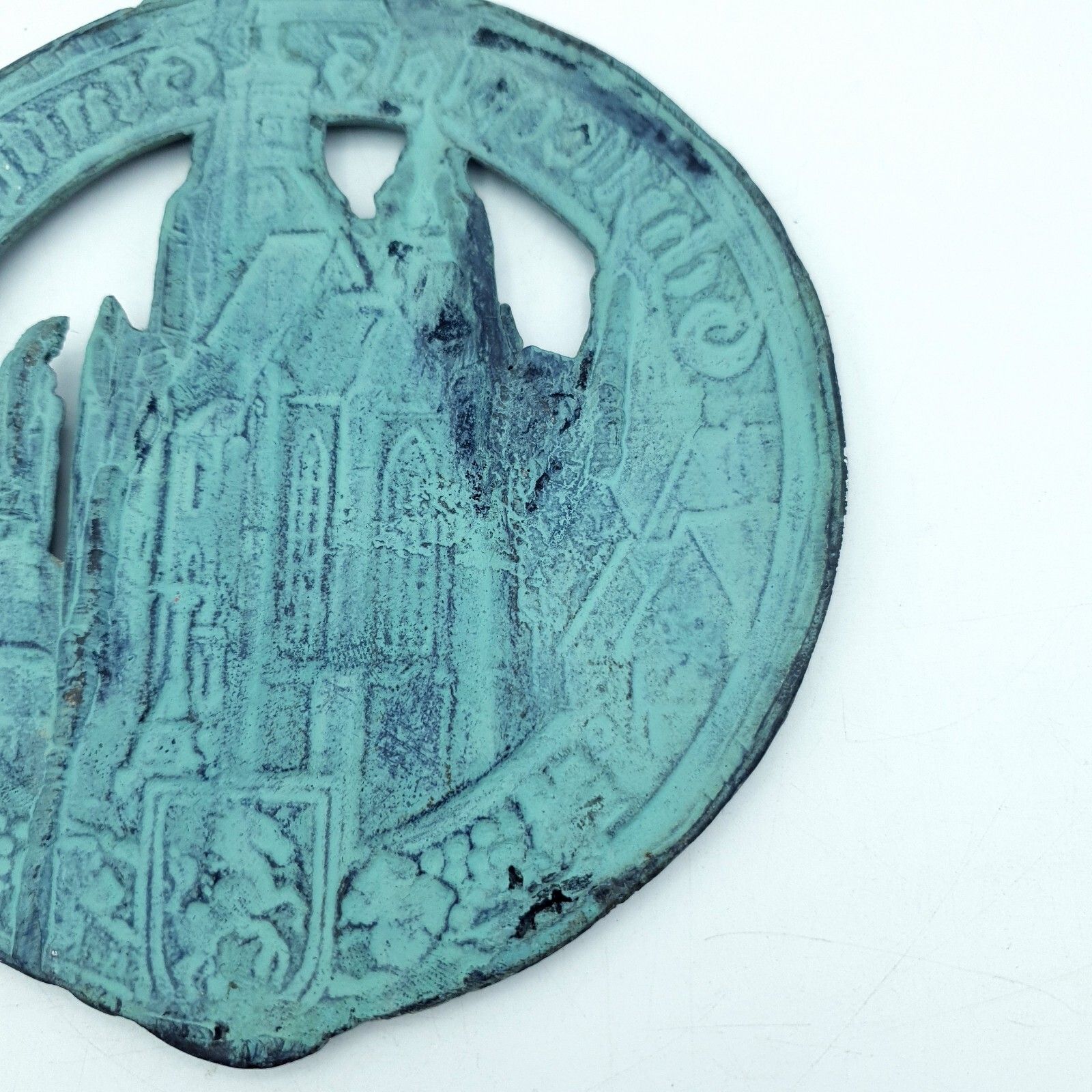 photo for sale Bronze German Wall Plaque Schillerplatz Stuttgart Rare Souvenir Decor Vintage