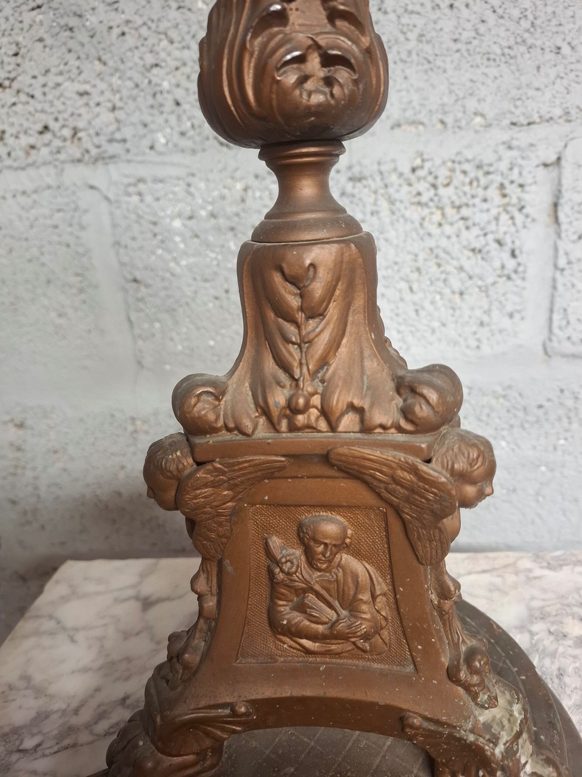 photo for sale 18th Century Italian Bronze Altar Candle Sticks