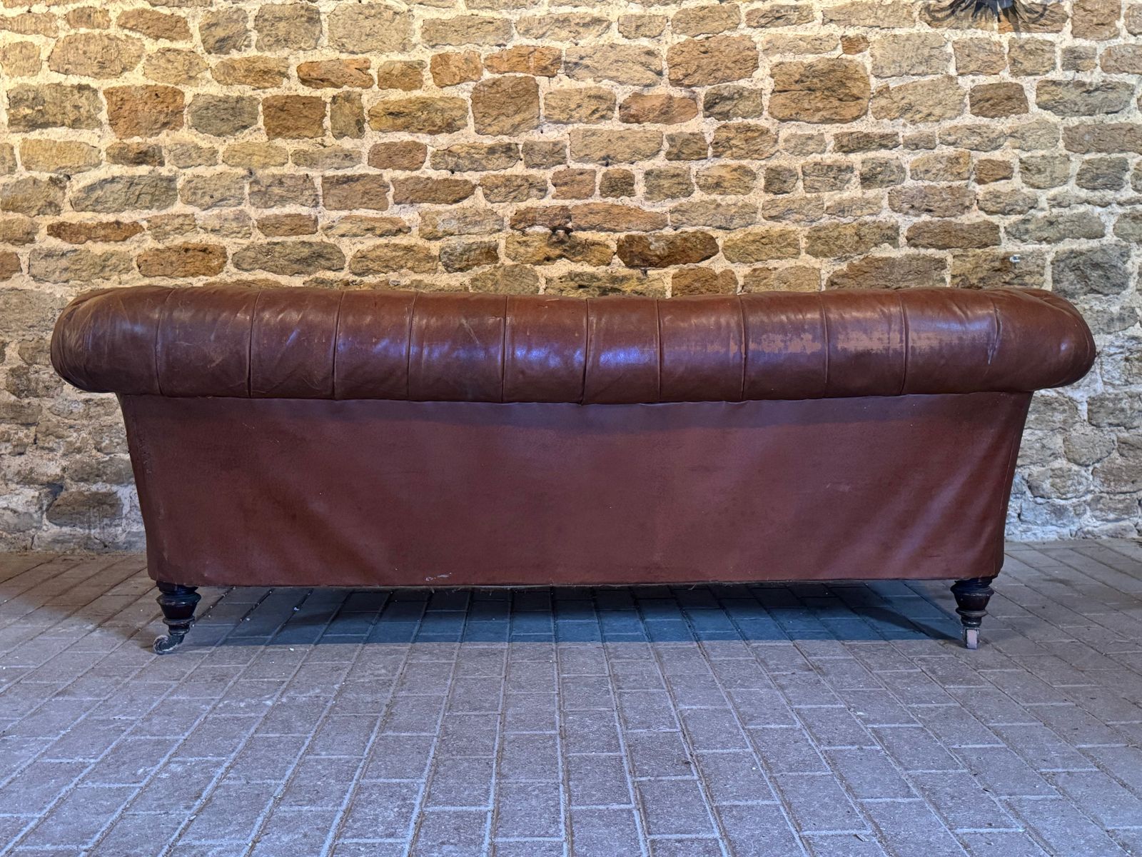 Antique Chesterfield Sofa, Leather 3 Seater C1870 By Hampton & Sons Of Pall Mall photo Furniture