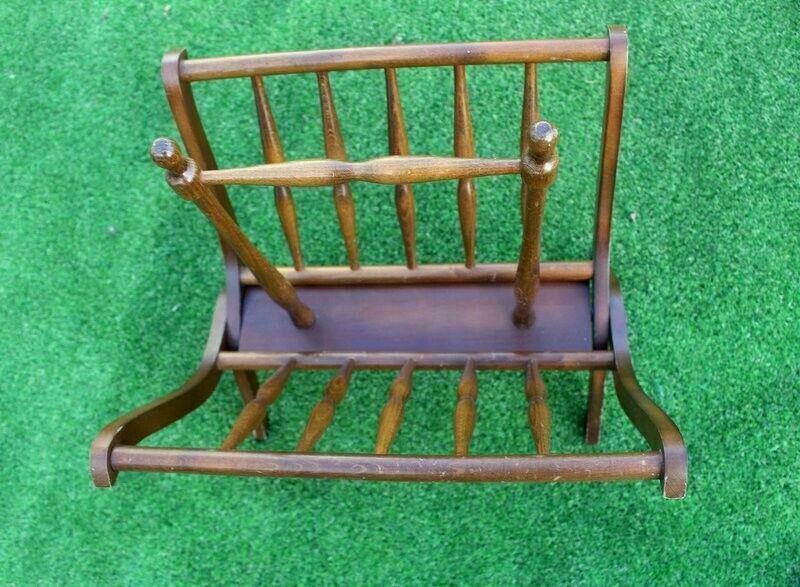 Vintage Mid Century Hout Magazine/ Newspaper Rack From Paris