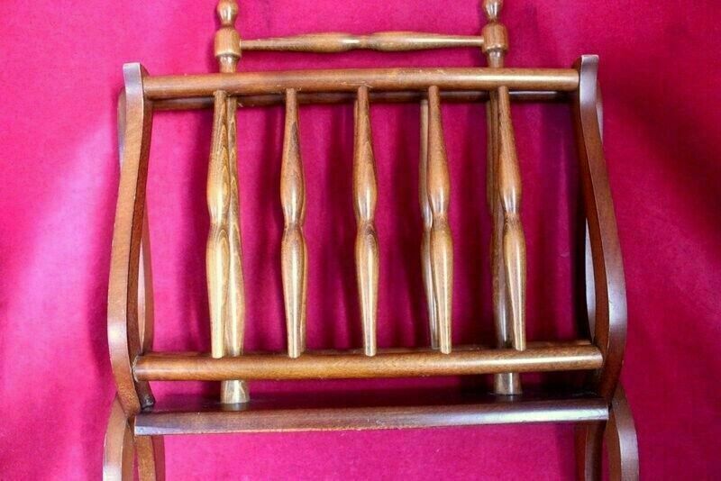 Vintage Mid Century Hout Magazine/ Newspaper Rack From Paris photo buy