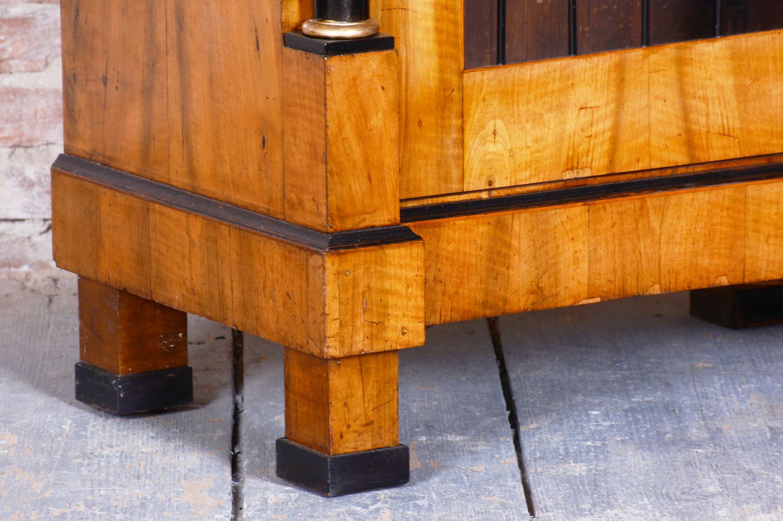 Restored Biedermeier Display Cabinet, Walnut, Glass, 1820s, Austria photo for sale