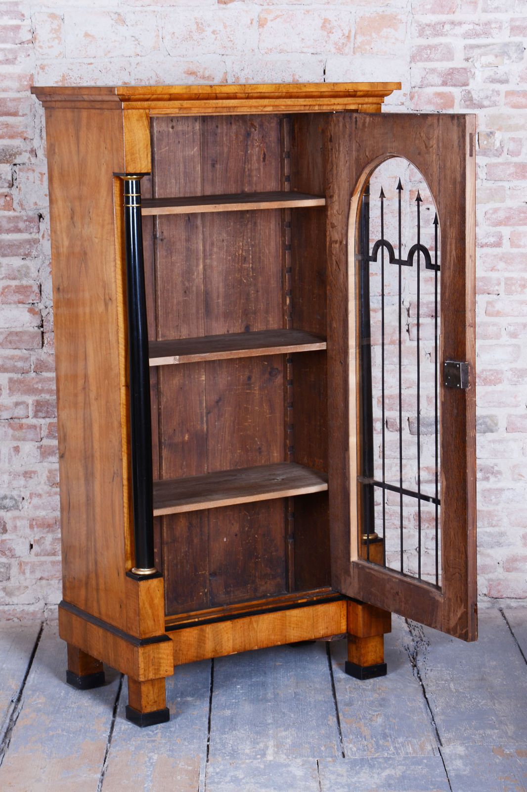 Restored Biedermeier Display Cabinet, Walnut, Glass, 1820s, Austria photo buy