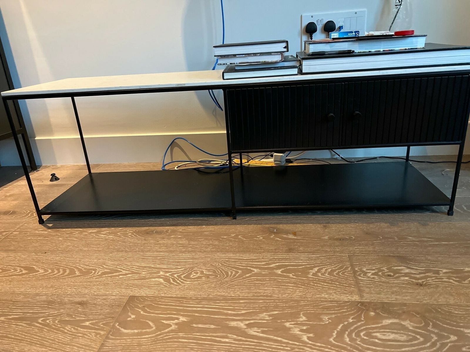 Love Interiors Bespoke Tv Unit With Stone Top And Compartment photo vinterior