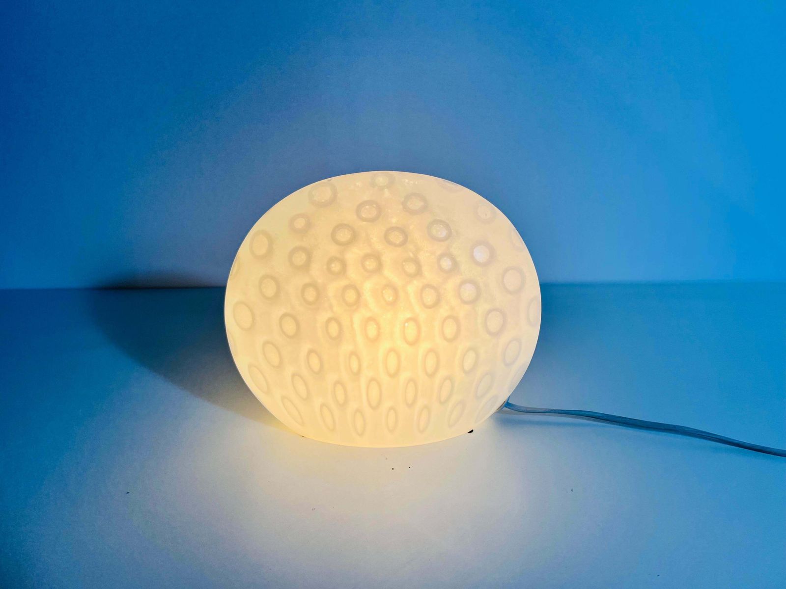 photo for sale Mid Century Glass Table Lamp By Peill & Putzler, 1970s, Germany