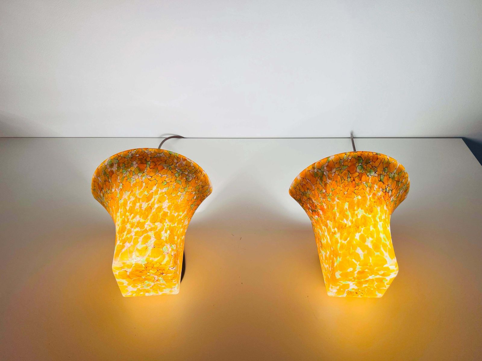 Pair Of Mosaic Glass Wall Lamps By Peill & Putzler, 1960s, Germany photo furniture