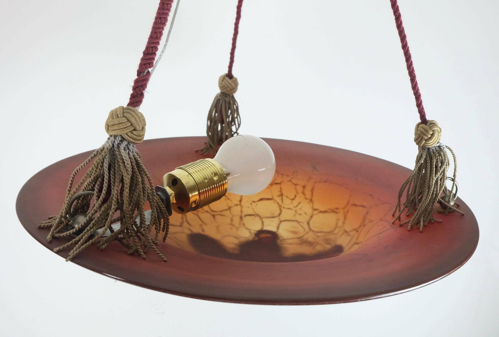 Art Deco Wmf Ikora Pendant Light Ikoraglass 1930s Avantgarde Design photo for sale