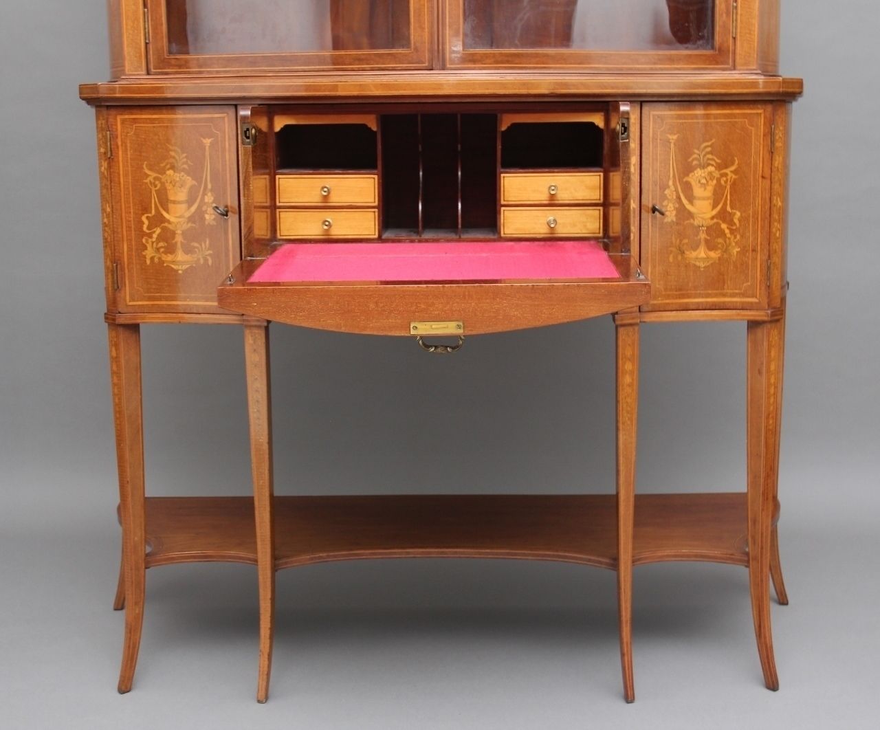 19th Century Mahogany Inlaid Display Cabinet photo buy