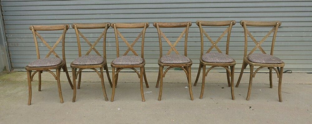Set Of 6 Bistro Bentwood Style Chairs
