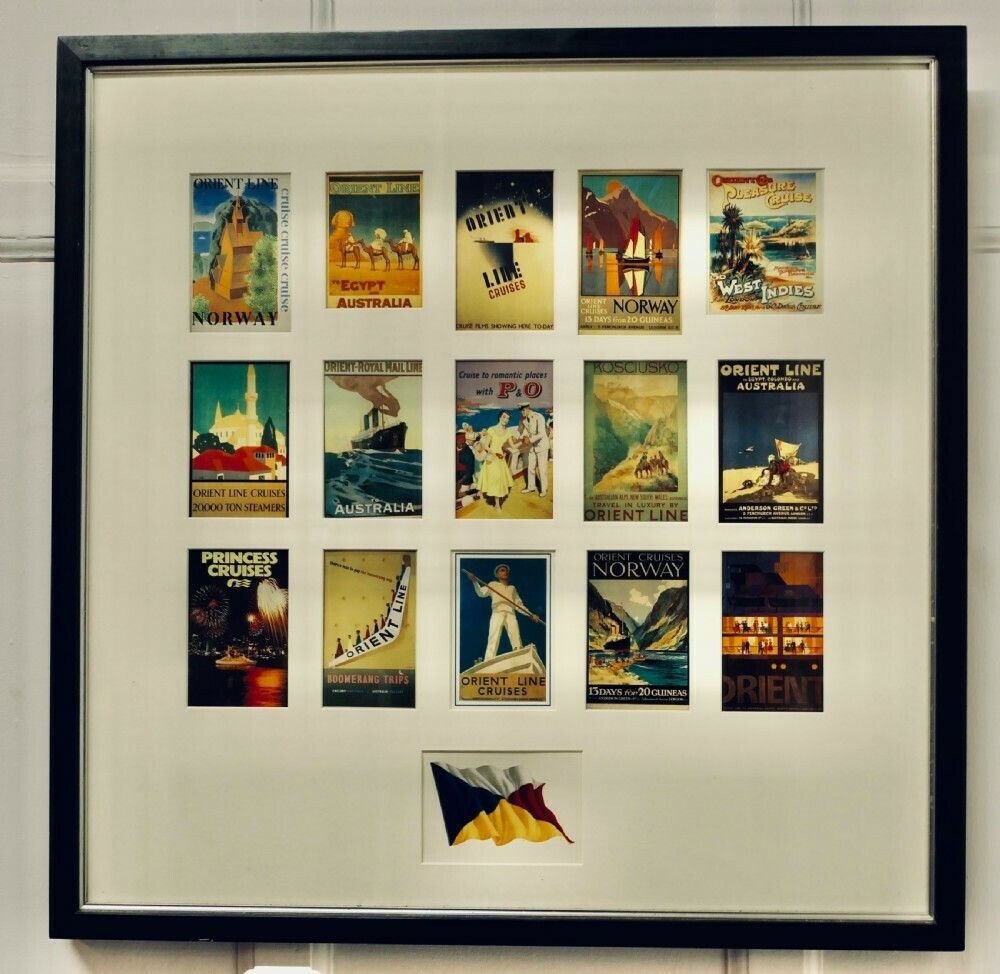 Travel Agent’s P&O Poster, Orient Cruse Lines Advertising photo furniture