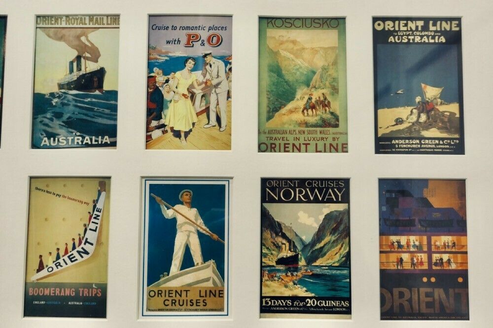 Travel Agent’s P&O Poster, Orient Cruse Lines Advertising photo Art