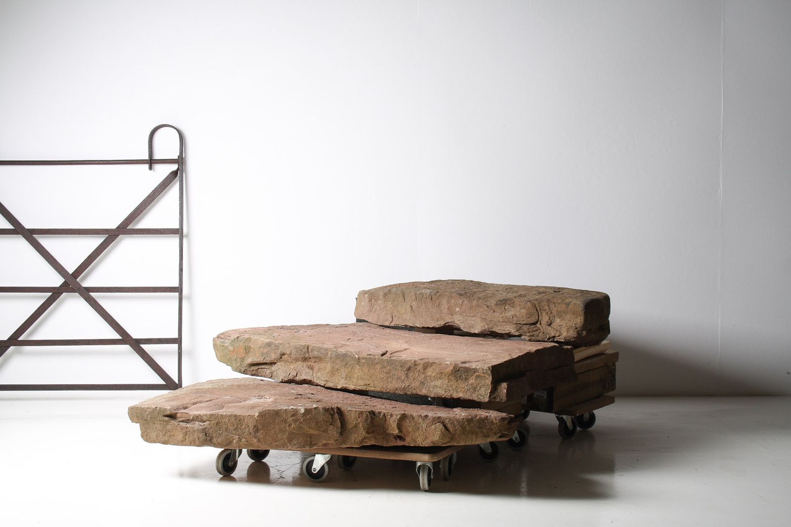 Reclaimed Red Sandstone Garden Steps Monolith Garden Feature Or Stepping Stones