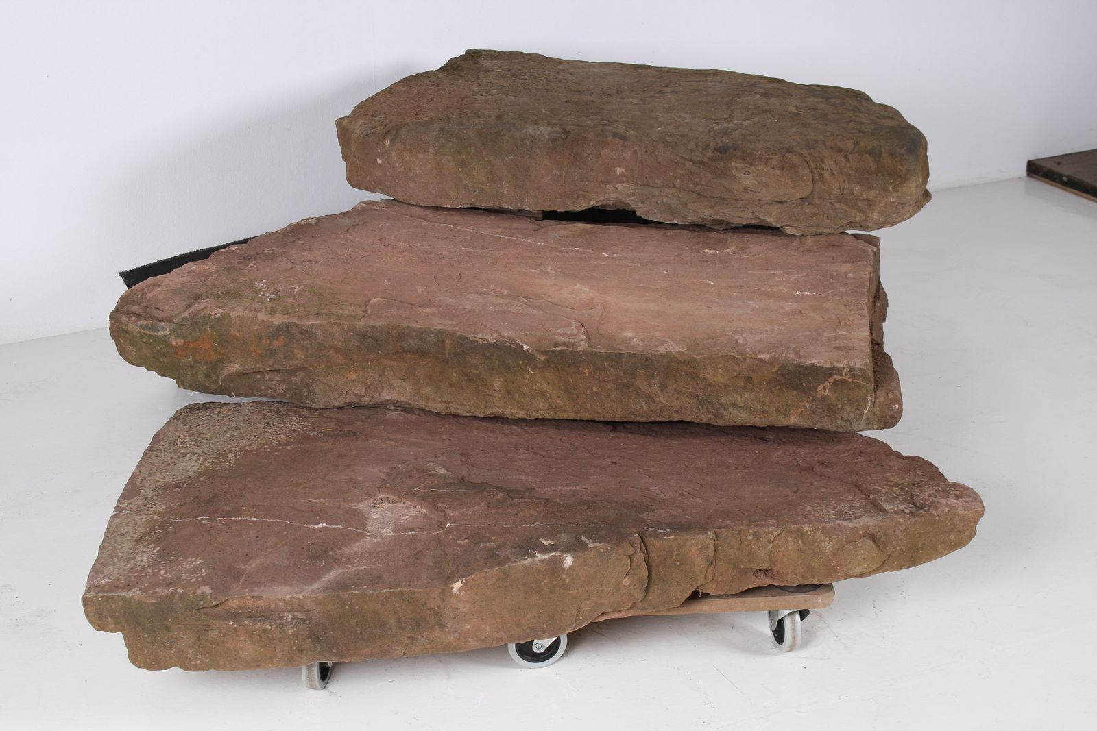 Reclaimed Red Sandstone Garden Steps Monolith Garden Feature Or Stepping Stones photo vinterior