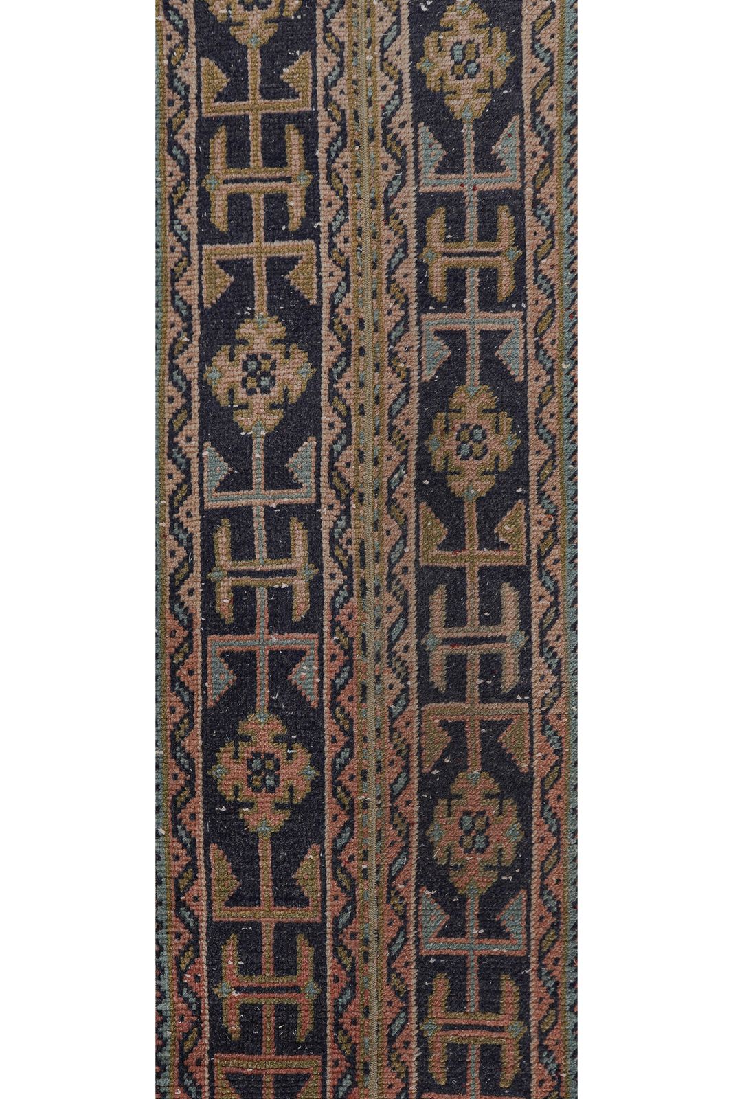 1960s Hand Knotted Anatolian Karapinar Runner   Stair Carpet 1'6'' X 19'8'' photo 1250.0