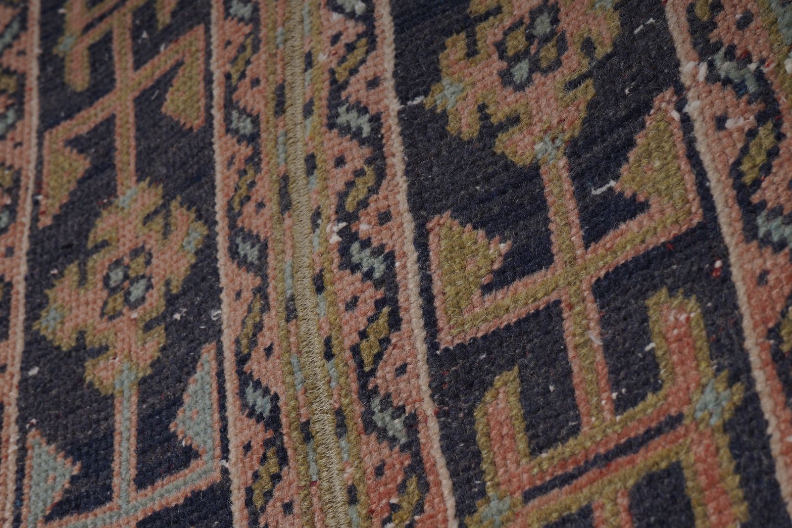 1960s Hand Knotted Anatolian Karapinar Runner   Stair Carpet 1'6'' X 19'8'' photo vintage
