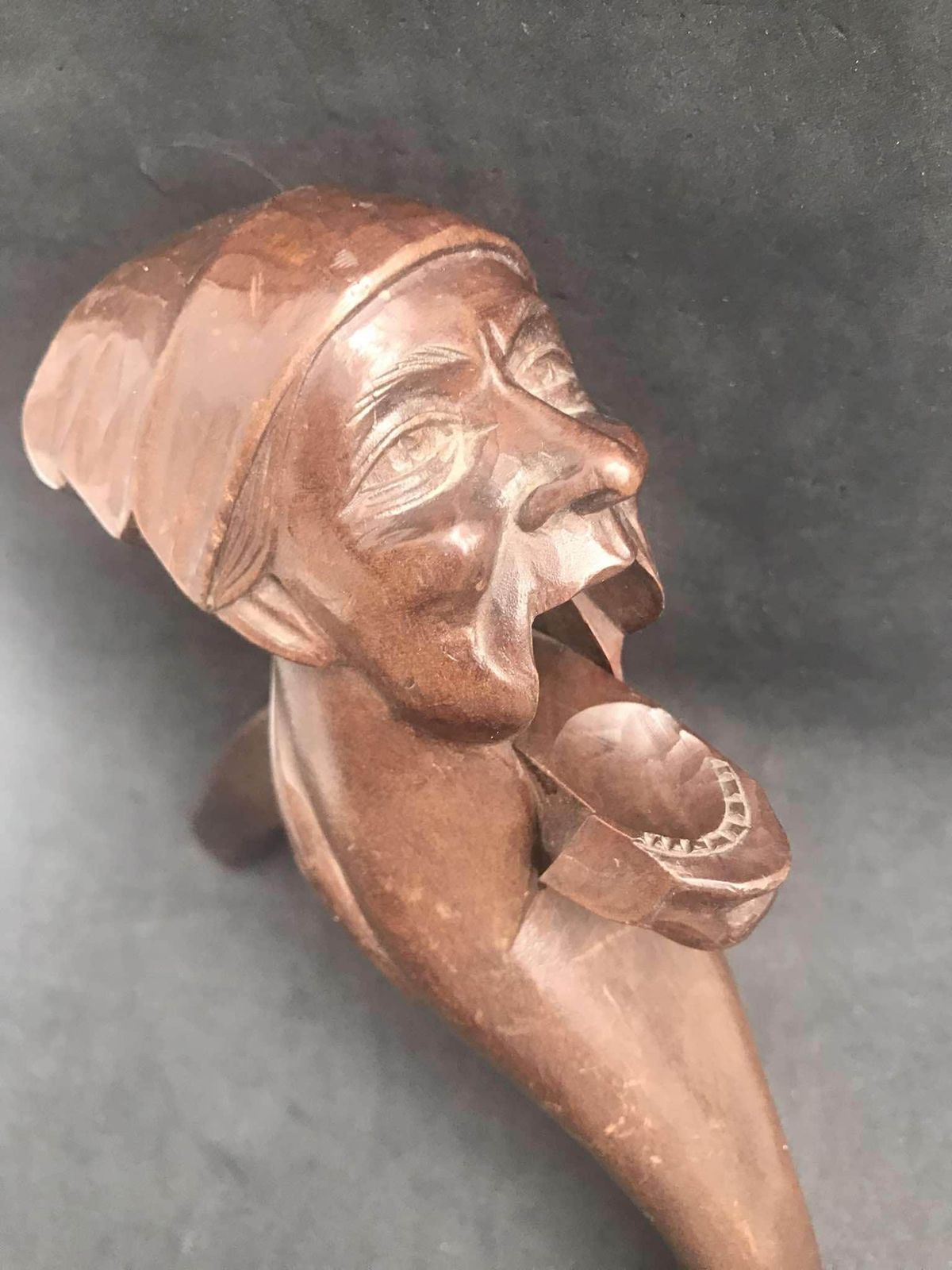 photo for sale Nutcracker Hand Carved Figural Man German Walnut Wooden Collector Hostess Gift Holiday Appetizers Gift For Him Collection