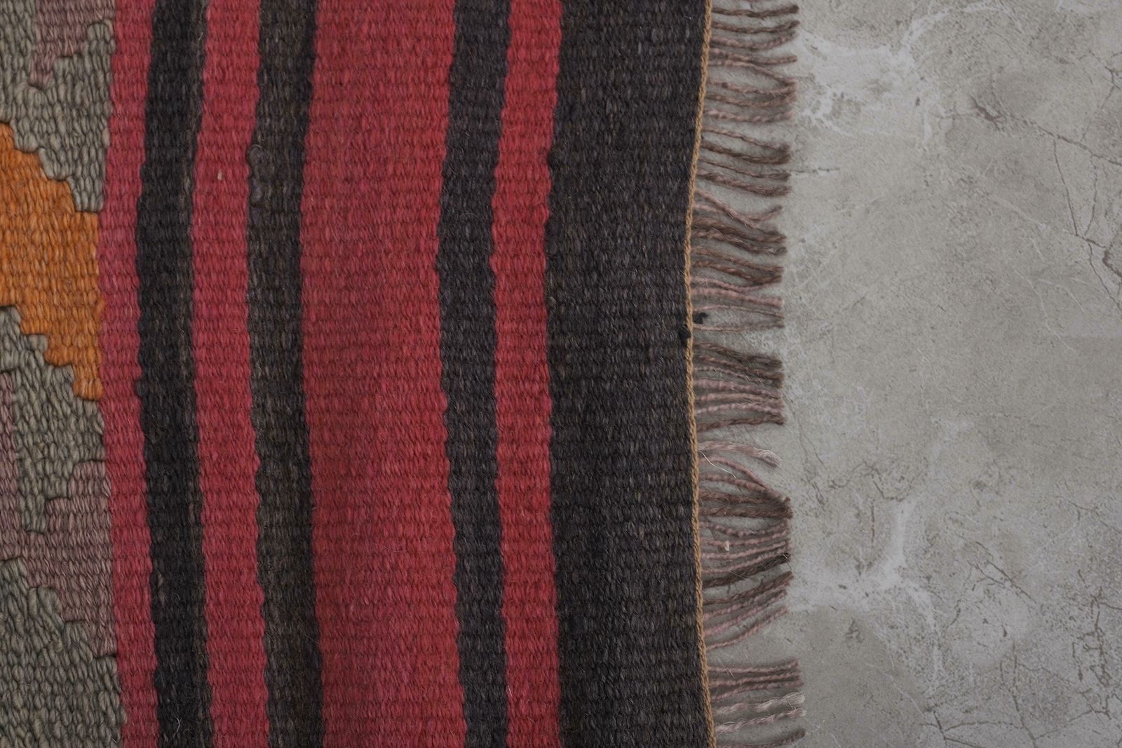 photo for sale 1960s Striped Turkish Kilim Runner Rug 2'5'' X 12'7''