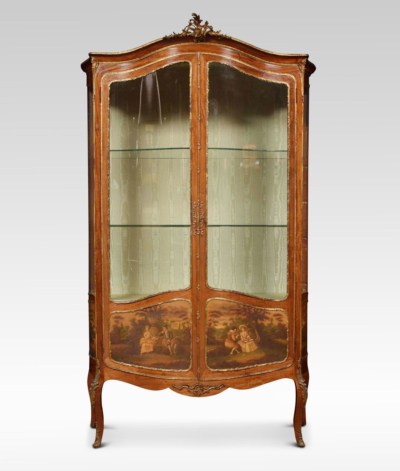 French Mahogany Vernis Martin Vitrine