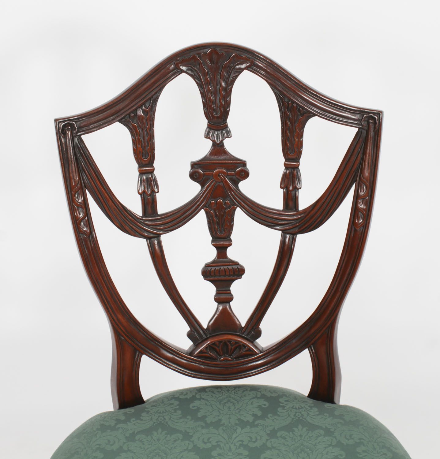 Vintage Set Of Twenty Federal Revival Shield Back Dining Chairs 20th C photo Furniture