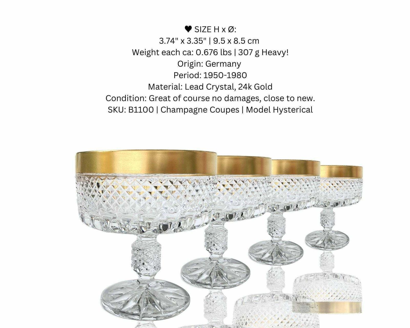 Kristallen Champagneglazen | 4 Stuks | Grote Coupes photo furniture