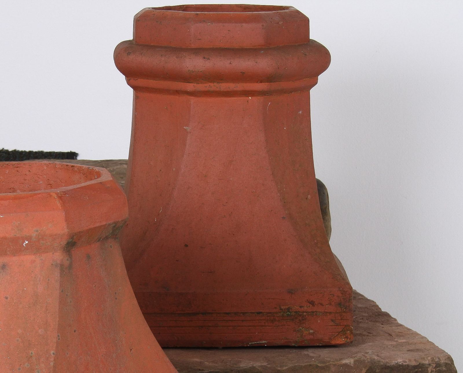 A Pair Of Victorian Red Clay Terrocotta Chimney Pots Garden Planters Rhubarb Forcer photo Garden Decor