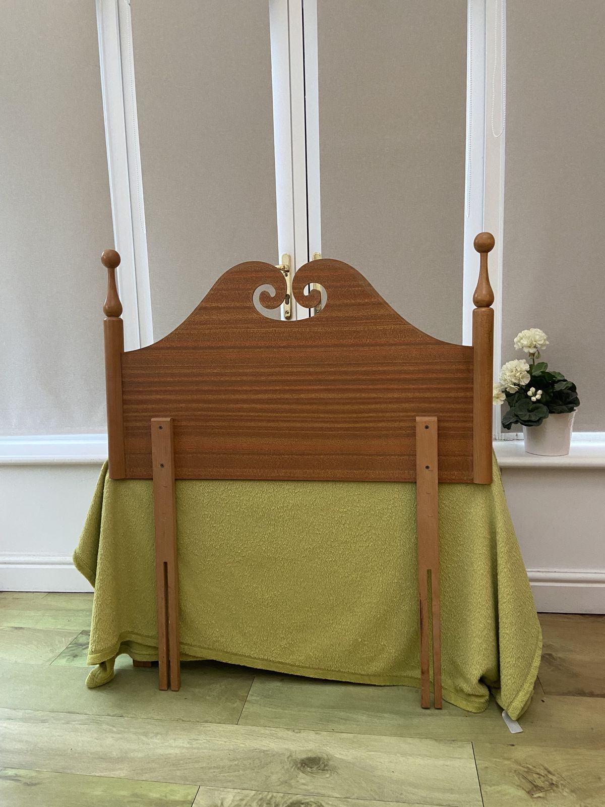 Charming Mid Century Teak Headboard, In Excellent Condition, By Myers.