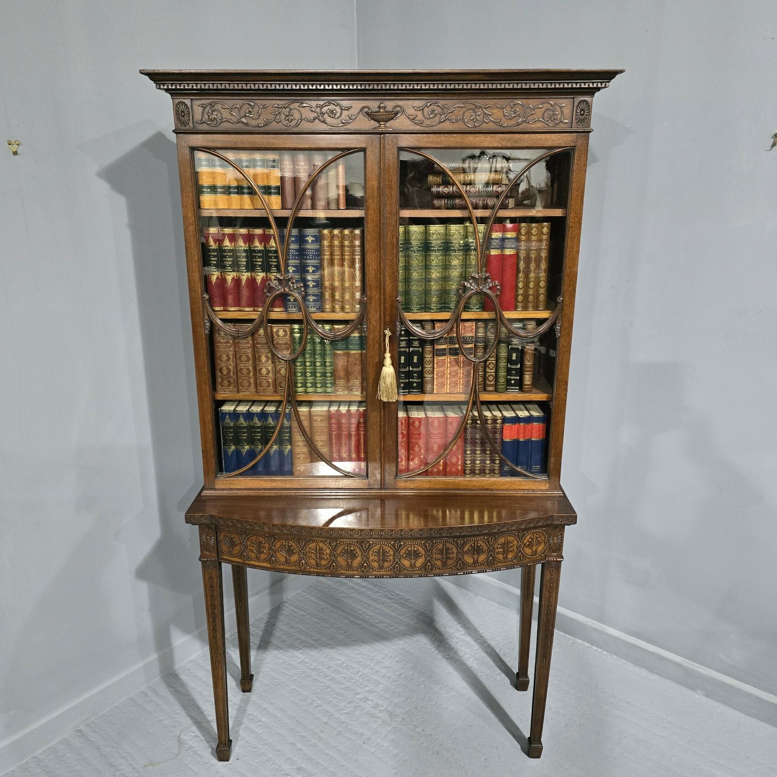 Top Quality Adams Mahogany Bookcase On Stand