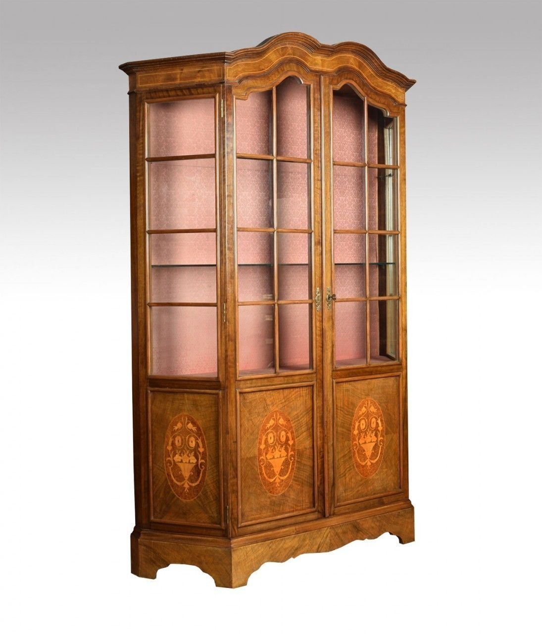 Walnut Inlaid Display Cabinet photo furniture