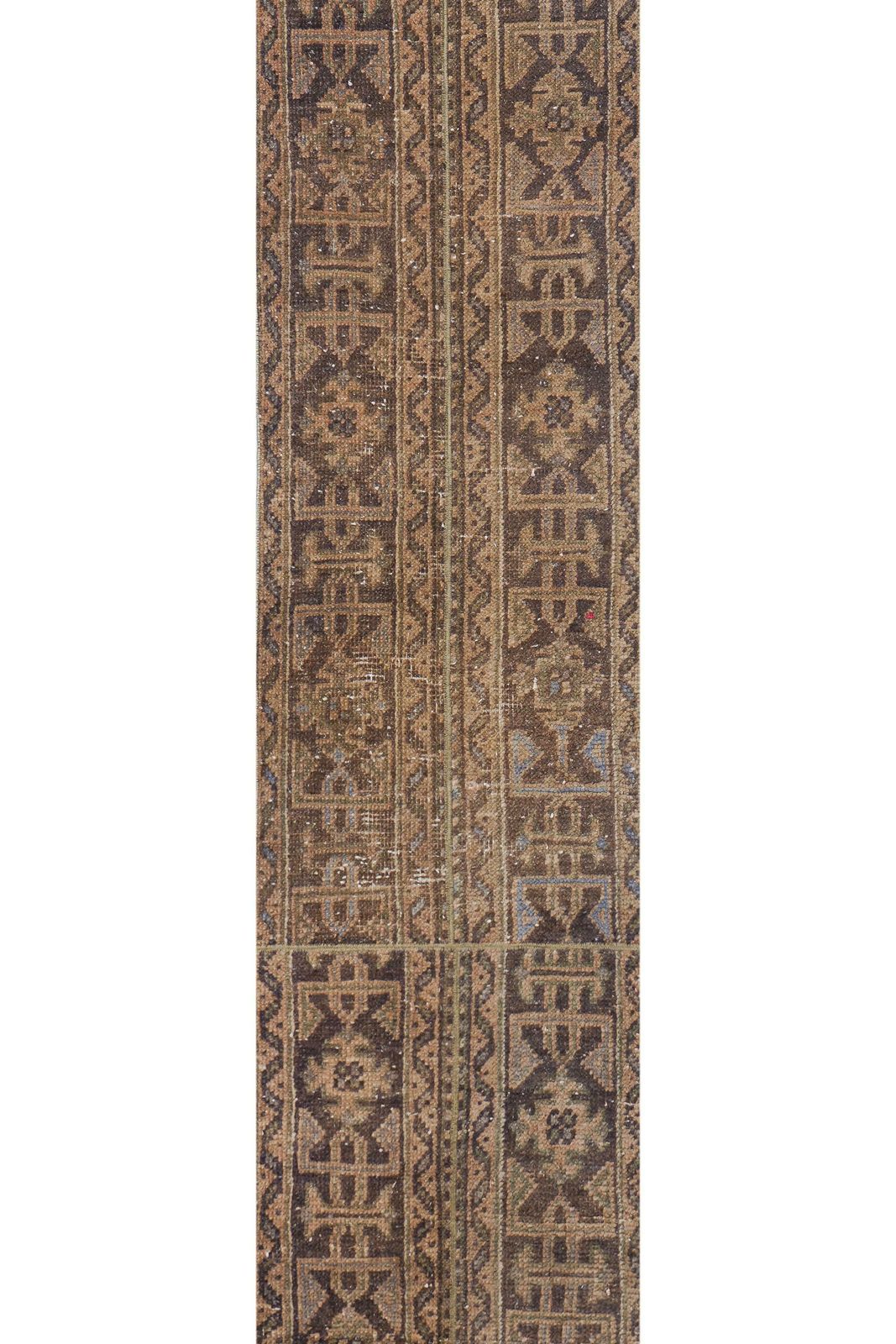 Neoclassical Style Vintage Turkish Oushak Runner, Extra Long Hallway Runner 1'7'' X 18'3'' photo for sale