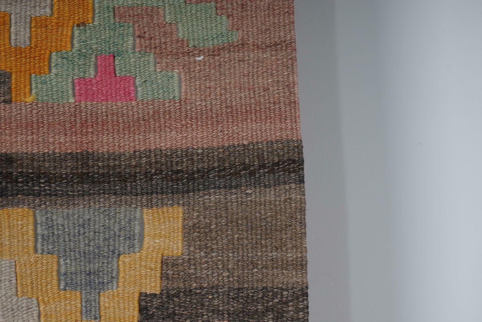 1960s Vintage Turkish Kilim Runner 2'4'' X 12'6'' photo vinterior