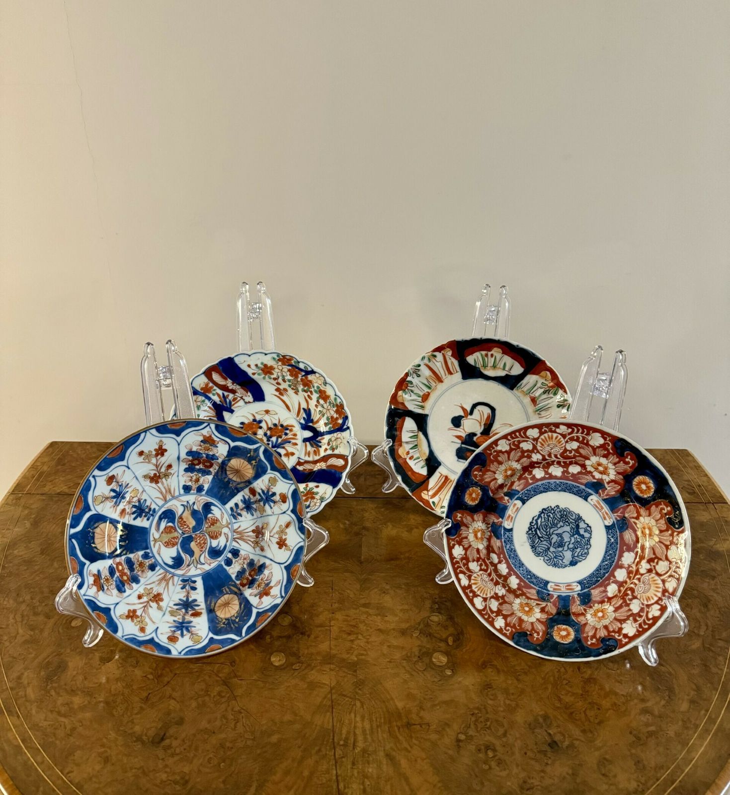 Lovely Collection Of Four Quality Antique Japanese Imari Plates