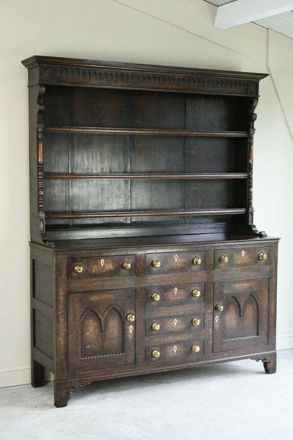 Antique Oak Georgian Style Dresser photo furniture