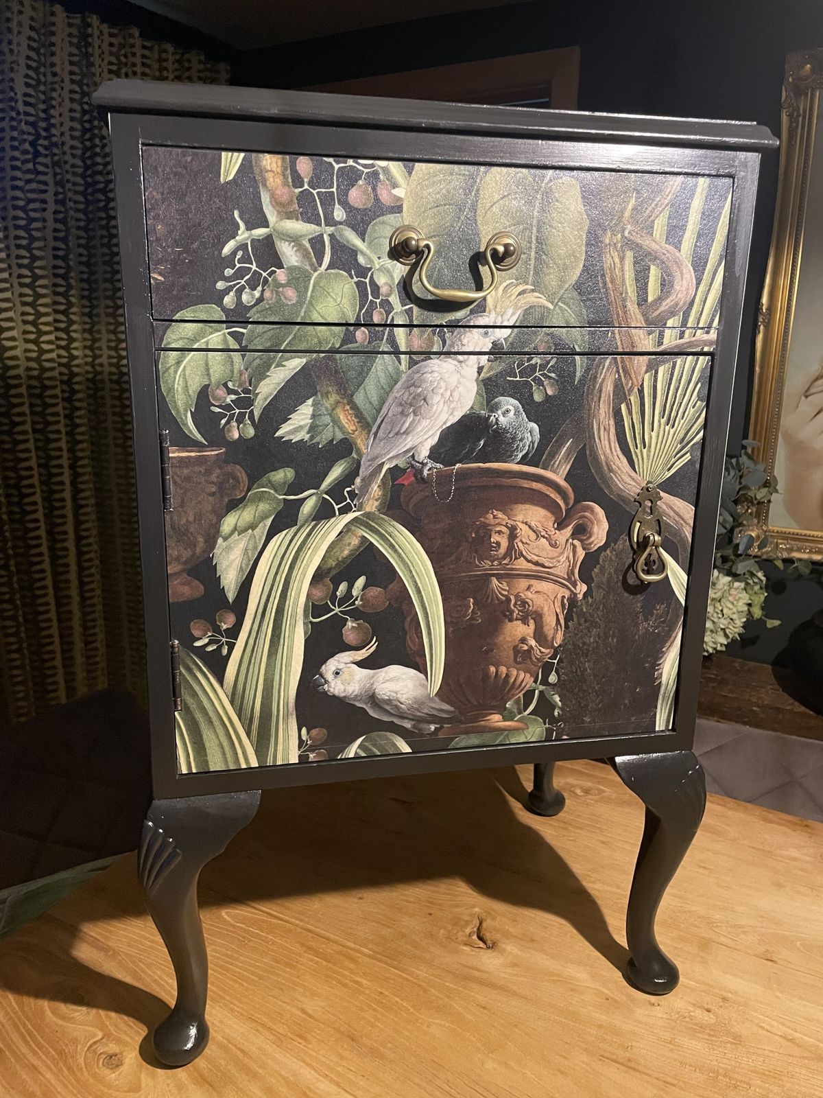 Upcycled Cabinet In Mind The Gap Paper photo vinterior