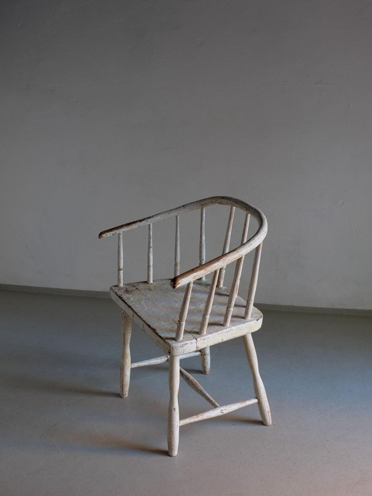 photo for sale Wabi Sabi White Painted Armchair | Latvia | 1900s