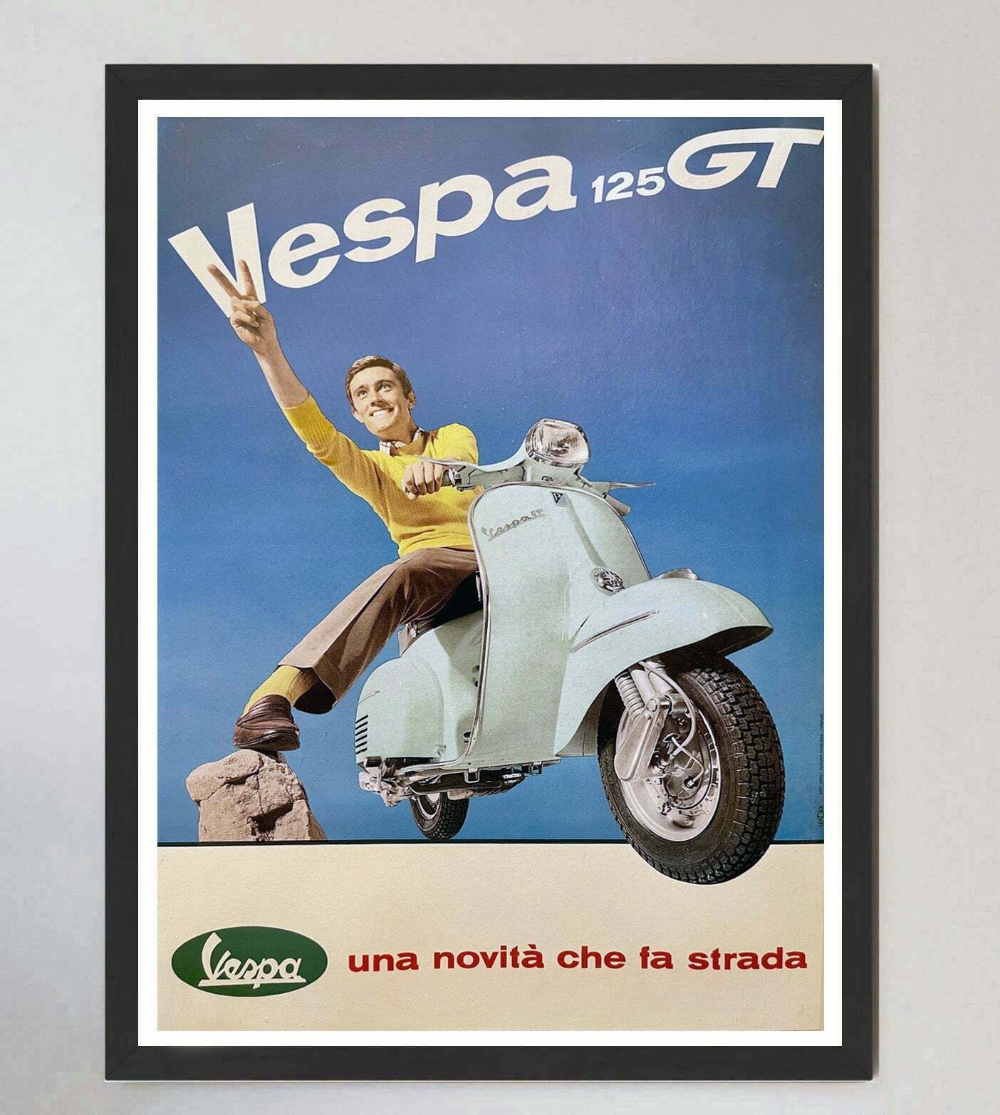 Vespa 125 Gt Original Vintage Poster photo furniture