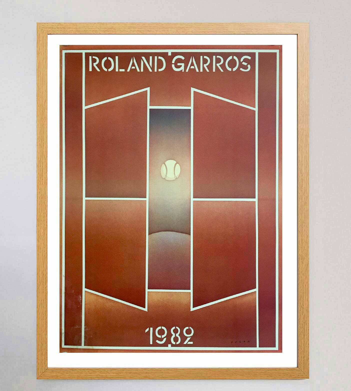 French Open Roland Garros 1982 Original Vintage Poster photo Art