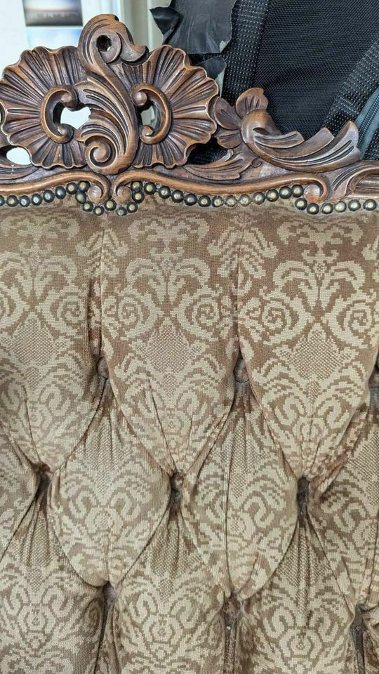 Antique Furniture Rococo Carved Louis Style 3 Seater Sofa photo furniture