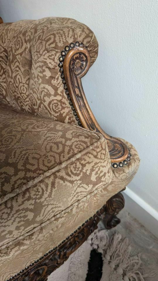 Antique Furniture Rococo Carved Louis Style 3 Seater Sofa photo 100.0