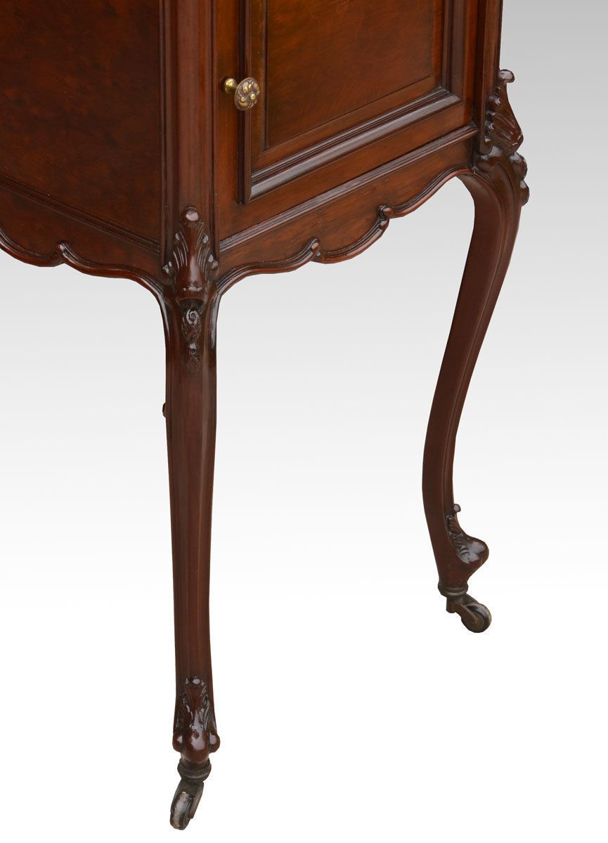 Mahogany Marble Top Bedside Cabinet Circa 1900 photo Furniture