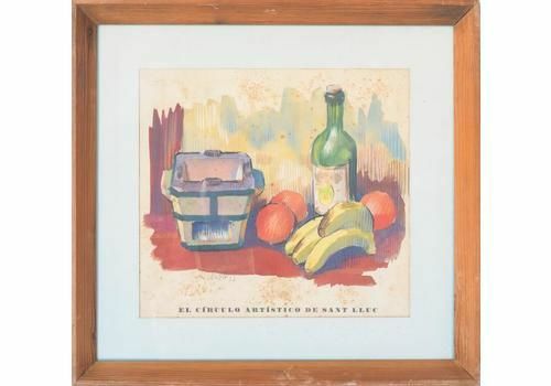 'The Artistic Circle Of Sant Lluc' Still Life Lithograph photo furniture