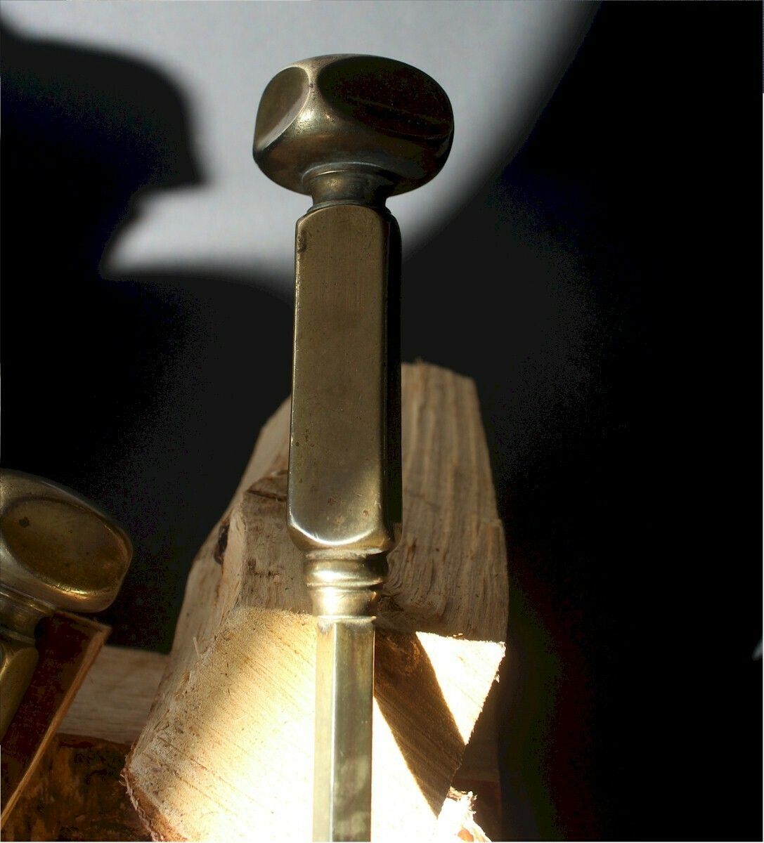 Set Of Nouveau Brass Fire Tools photo vinterior