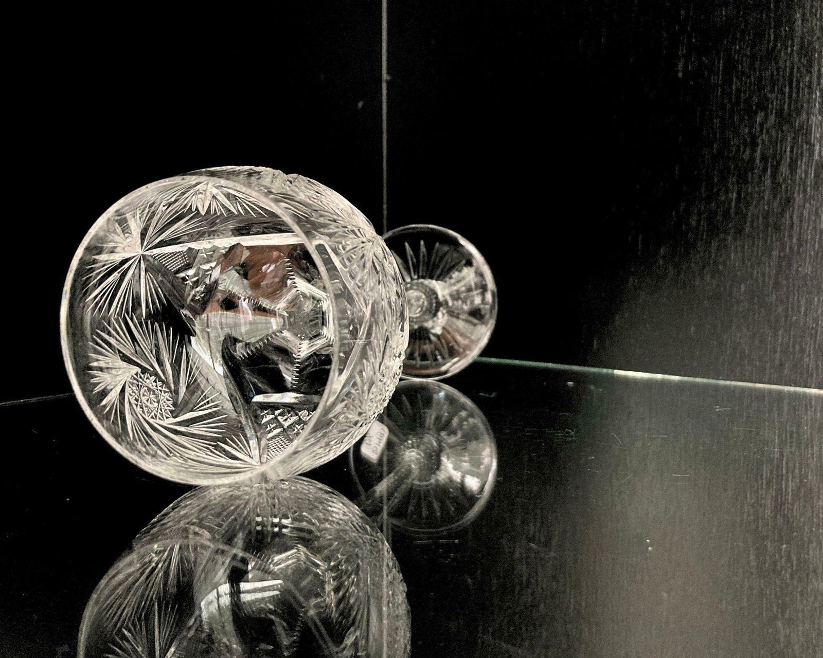 Crystal Wine Glasses | 6pcs | Cutcrystal | Exquisite Glassware | France photo buy